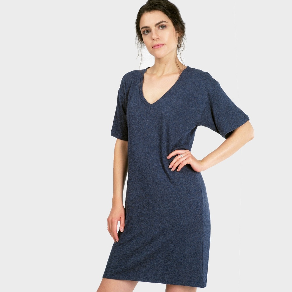 MIKA T-SHIRT DRESS - Heather Lake